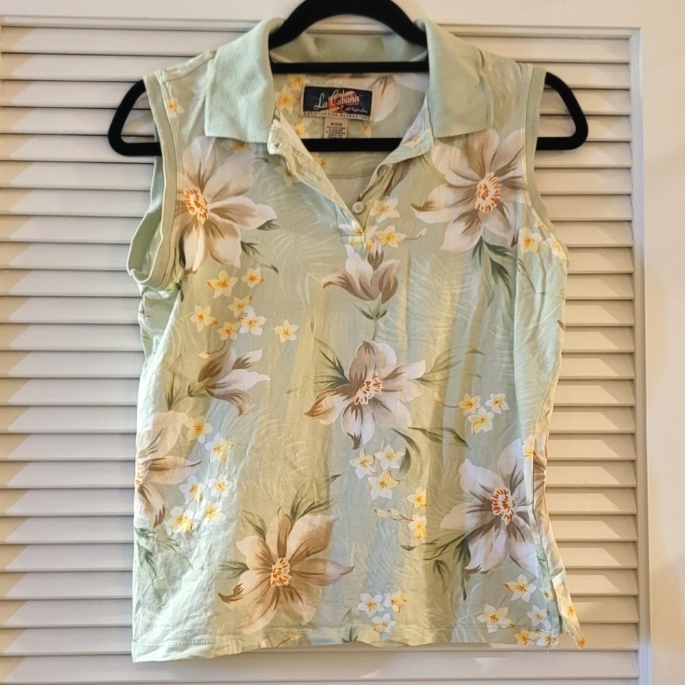 La Cabana- Vintage Floral Sleeveless Top